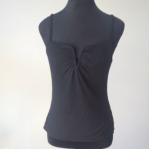 SHEIN Black Ruched Camisole Top Size Small
